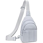 Viverte Quilted Puffer Crossbody Bags for Women Small Puffy Sling Bag Lightweight Cross Body Bubble Purse Shoulder Bag for Travel (Gray)