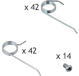 Spares2go Lawnrake Tines for Flymo Compact 3400/340, 84pc Metal Kit view 3