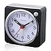 Tinload Small Analog Travel Alarm Clock Silent Non Ticking, Snooze, Ascending Beep Sounds, Battery Operated,Light Functions, Easy Set