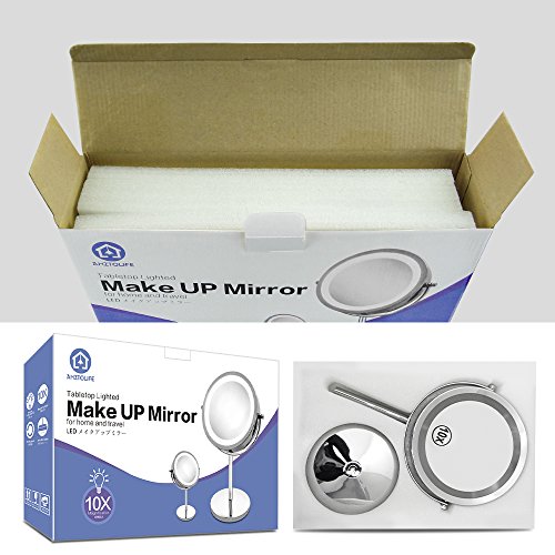image for AMZTOLIFE Vanity Mirror with Light 10x Magnified Lighted Makeup Mirror