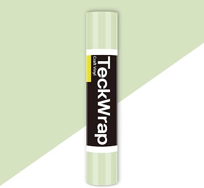 TECKWRAP Sage Green Permanent Vinyl 12x5ft Glossy Self Adhesive
