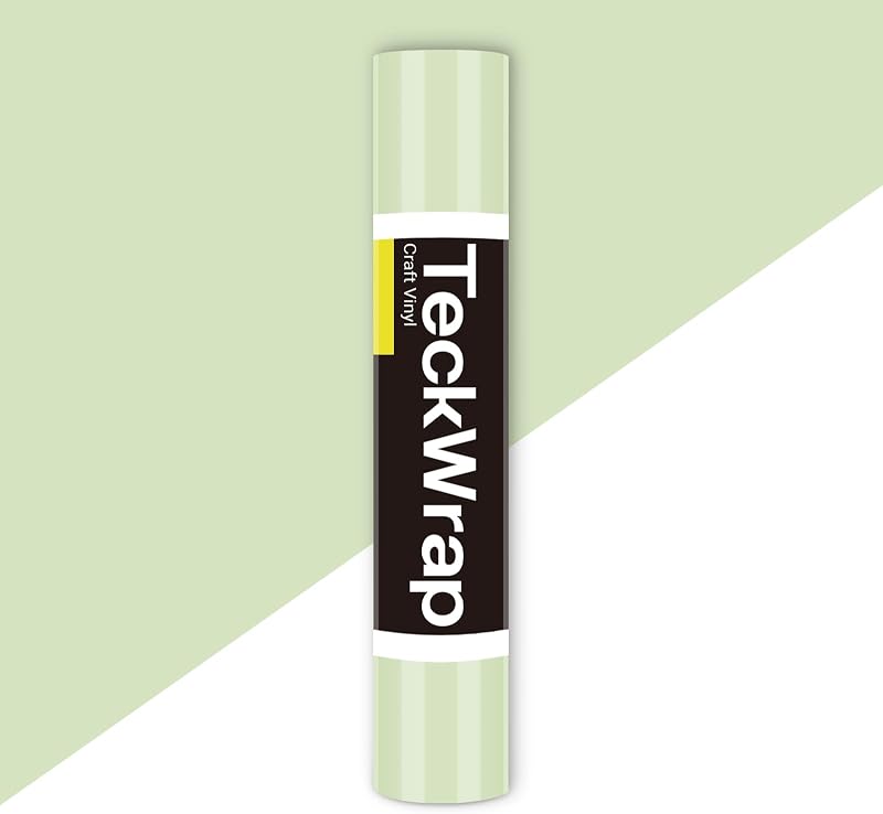 TECKWRAP Sage Green Permanent Vinyl 12x5ft Glossy Self Adhesive