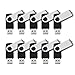 KEXIN 50 Pack 1GB Bulk USB Flash Drive Bulk Pack Memory Stick USB Drive Swivel Design USB 2.0 Black
