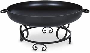 Kingdiscount Brasero K43 Cuenco de diseño de acero de 70 cm diámetro