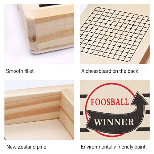 21.2 x 11.7 in Fast Sling Puck Game, 2 in 1 Super Winner Sling Puck Game, Wooden Hockey Game Sling Puck, Gobang Games Toys for Kids and Adults (Large)