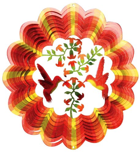 Iron Stop D6035 3 Dimensional Designer Hummingbird Wind Spinner