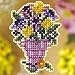 Cut Flowers Beaded Counted Cross Stitch Ornament Kit Mill Hill 2008 Spring Bouquet MH18-8104