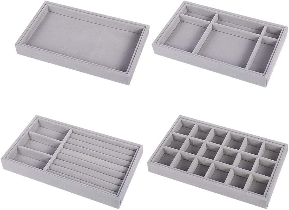 iufvbgxdh 4pcs Jewelry Trays Organizer
