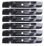 6PK Lawn Mower Blades for 48" John Deere D140 D150 D160 LA130 LA140 LA145 LA155 LA165 X 140 X165 Z245 Z255 145 155C AM137757 AM141035 GX21784 GY20852