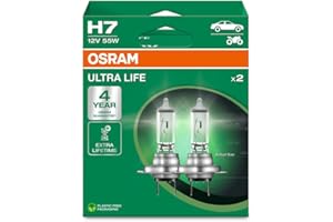 Osram ULTRA LIFE, H7, halogen headlight lamps, hanging folding box (2 lamps), white