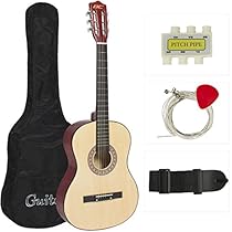 Best Choice Products Natural Acoustic Guitar with Accessories Combo Kit for Beginners
