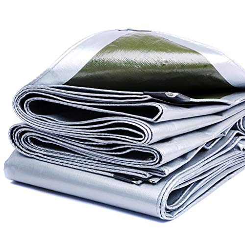 Tarpaulin Two-Tone Waterproof Tarp, Waterproof Ground Tent Trailer Cover, Windproof Moistureproof, Poly tarp Multipurpose Protective Cover Wind Protectors (Size : 34m)