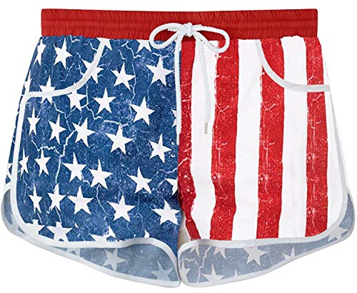 For G and PL Women American Flag July 4th Casual Board Shorts Tankini Swim Briefs Bottom Patriotic XXL