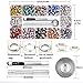 Metal Grommet Kit Multicolor Grommets Eyelets Sets with 3 Pieces Install Tool Kit and Box for Shoes Clothes Crafts Bag DIY Project (3/16 inch 500 Sets, 10 Colors)