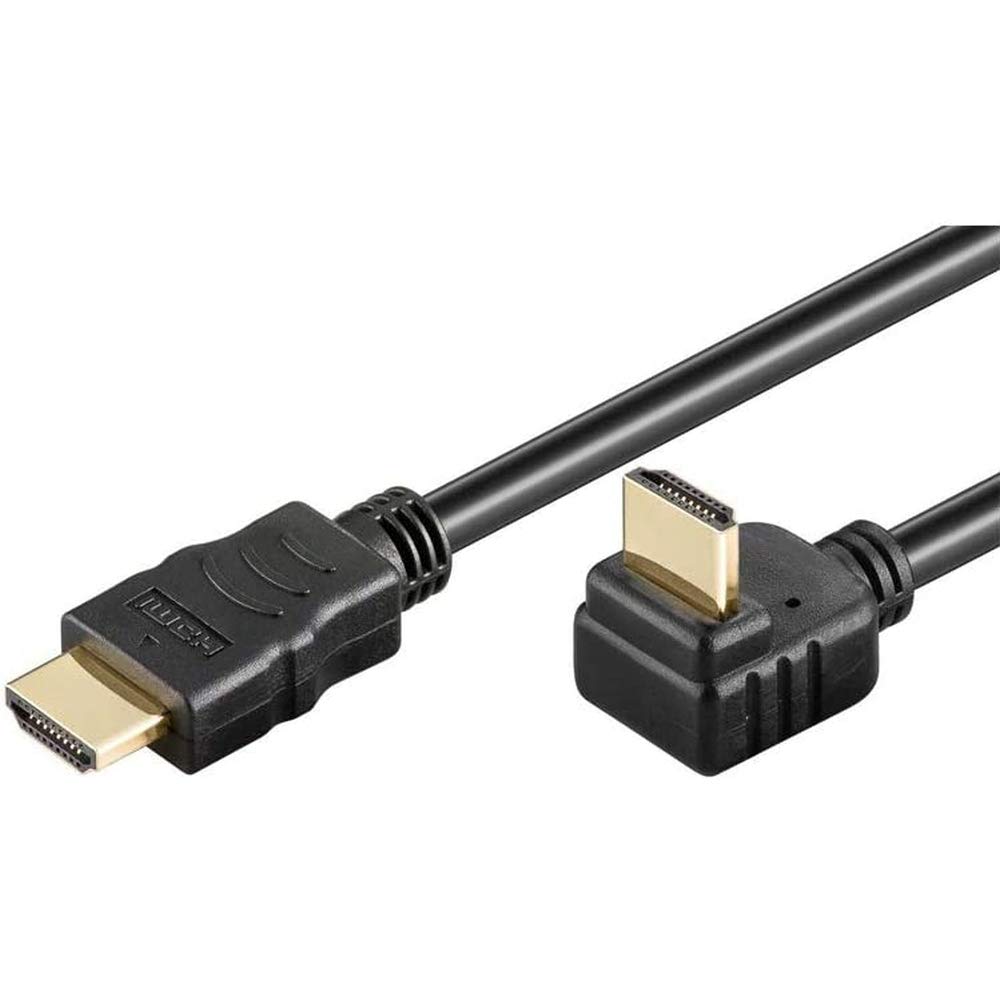 PremiumCord 4K High Speed HDMI + Ethernet Cable 1 m, Compatible with Video 4K 2160p, Full HD 1080p, Deep Colour, 3D, ARC, 3x Shielded, 10.2 Gbps, Gold-Plated 270° Connectors, Black