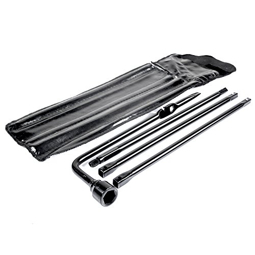 Hug Flight Spare Tire Iron Tool Silverado 2000-2014 Chevy GMC Chevrolet Sierra Suburban Premium Lug Nut Jack Kit Wheel Wrench Changing Tool Kit with Carry Case