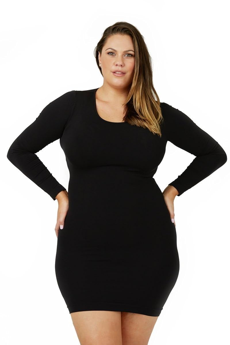 long sleeve under dress slip