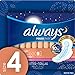 Always Maxi Size 4 Overnight Feminine Pads with Wings, Scented, 24 Count (Packaging May Vary)