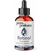 Pots&Potions Retinol Facial Serum with Niacinamide, Hyaluronic Acid, Jojoba Oil & Almond Oil - Hydrating & Smoothing Formula - 30ml