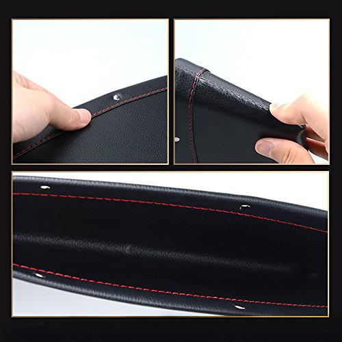 image for Moon River 2 PCS Premium PU Leather Car Pocket Organizer Seat Console 