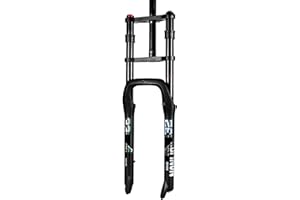 NANLIO E-Bike Bike Air Supension Fork Double Shoulder Snow Front Fork 20 * 4.0inch / 26 * 4.0 inch MTB Fork 135x9mm Travel Air Fork