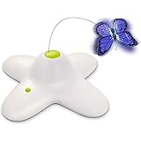 All for Paws Interactive Flutter Bug Cat Butterfly Toy with Two Replacements Flashing Butterfly Toys