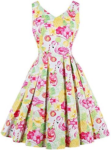 Zdress Womens Vintage 1950s Cocktail Dress Retro Rockabilly Party Gown