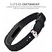 Huishang Flex 2 Accessory Bands for Fitbit Flex 2 / Fitbit flex2, with Chrome Claspor Soft Silicone Bracelet Strap,Wrist Band Adjustable Repalcement (Footprint,Circle,Black)