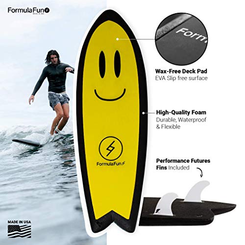 Formula Fun Shortboard Fish 5'3", Durable, Waterproof, and Flexible