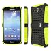Samsung Galaxy Mega 5.8 Phone Case, MPERO IMPACT SR Series Kickstand Case for Samsung Galaxy Mega 5.8 - Black / Neon Green