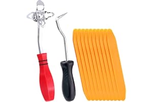 Swpeet 12Pcs Windshield and Glass Repair Tools Kit, Including 48600 Offset Windshield Locking Strip Tool and Hose Removal Hoo