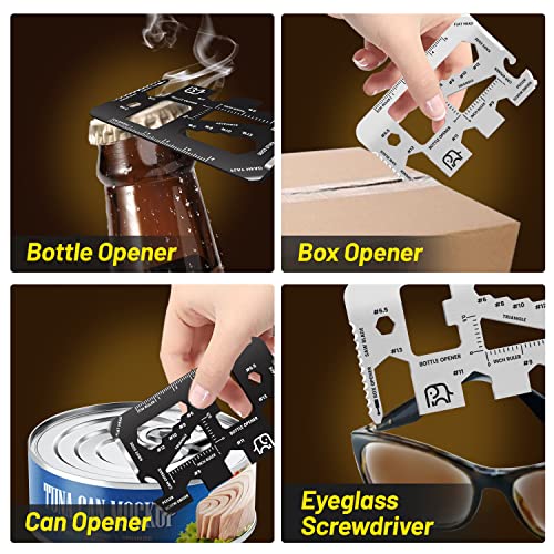 Gifts for Men Dad Him, Stocking Stuffers for Men, 20-in-1 Credit Card Multitool, Christmas Gifts for Men Who Have Everything, Cool Gadgets for Men Husband, Boyfriend, Grandpa, Adults, Tool for Men