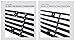 APS Premium Stainless Steel Black Horizontal Billet Grille Insert Compatible with Chevy Camaro 2010-2013 LT LS V6 Phantom Upper Bumper Combo N19-J72016C