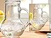 Circleware Oasis Bedside Carafe and Glass Set, One 36 Ounce Glass Pitcher and 8 Ounce Drinking Glass, Limited Edition Glassware Drinkware