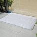 LOCHAS Soft Shaggy Bath Mat Bathroom Rug Anti-Slip Floor Mats Absorbs Water, 1.5' x 2.5', White