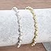 RQJ Baby Soft Rhinestone Elastic Headband Props Infant Pearl Headwrap Handcraft Halo Beaded Crystal Pearl Wreath with Diamante Flower Crown for Newborn