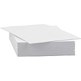 Mat Board Center, 25 Pack 9x12 Uncut Photo Mat Boards, White Color Backing Matt Board Great for Arts, Frames, Photos, Prints