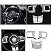 Opall 18PCS Full Set Interior Decoration Trim Kit Steering Wheel & Center Console Air Outlet Trim, Door Handle Cover Inner, Passenger Seat Handle Trim For Jeep Wrangler 2011-2017 4 Door (Silver)
