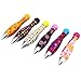 Jiulyning Cute Retractable Bowling Style Mini Ballpoint Pens, 0.7 mm Blue Ink, Colorful Pen Shell, Pack of 12