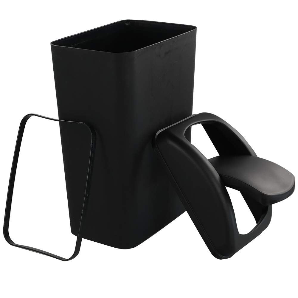 Ucake 10 L Cubo de Basura Papelera de Plástico con Tapa Basculante