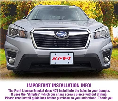 C C Carworx Front Rear License Plate Brackets To Fit 19 Subaru Forester At A Special Bundled