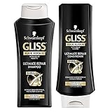 Schwarzkopf Gliss Hair Repair - Ultimate Repair Shampoo & Conditioner Set - Net Wt. 13.6 FL OZ (400 mL) Per Bottle - One Set
