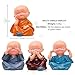 FishMM Set of 4 Monks Figurine, Wise Resin Monks Decorative Ornaments, Hear No Evil See No Evil Speak No Evil Do No Evil Statue, Car Home Desk Shelf Decor Collectible Art
