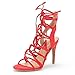 DREAM PAIRS STRAWS Women's New Strappy Gladiator High Heel Sandals Lace Up Open Toe Lady Ankle Shoes