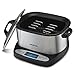 Gourmia GMC680 11 in 1 Multi Cooker + Sous Vide - LCD Pedestal Display - Multiple Cooking Options - Bonus Accessories - Free Recipe Book - 6.5 Qt - 1500W - Stainless Steel