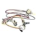 Greenten Wiring Harness Prewired 2V2T 3-Way Toggle Switch 500k Pots Jack for Gibson LP Guitar Replacement