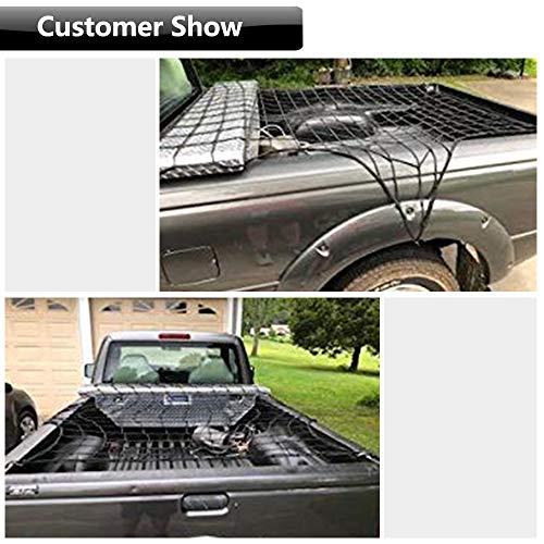 EZYKOO Truck Nets, 4' X 6' Heavy Duty Truck Bed Net, Cargo Net,Max