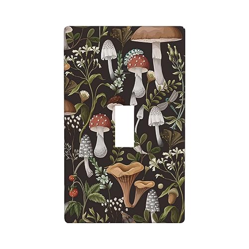 Cute Mushroom Boho Light Switch Cover Decorative