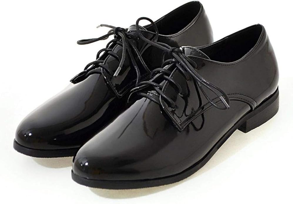 Patent Leather Oxfords for Womens Perforated Laceup Classic Wingtip