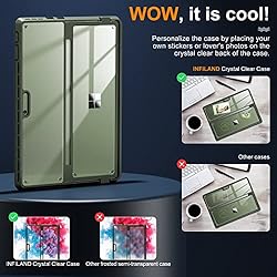 INFILAND Surface Pro 9 Case, Crystal Clear